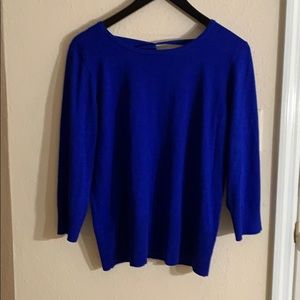 NWT Blue Sweater with Back Detail